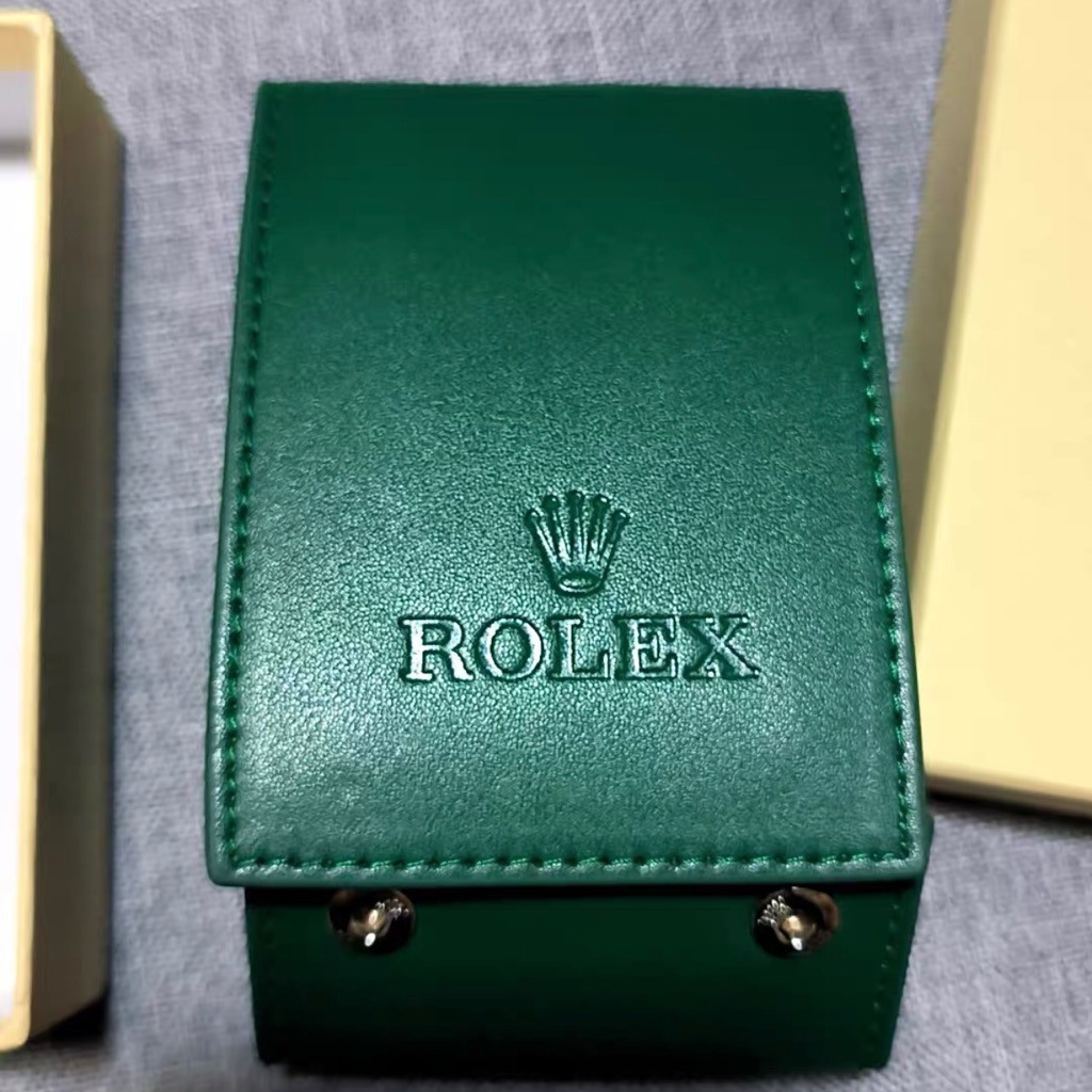 Rolex Dark Green Leather Watch Travel Case